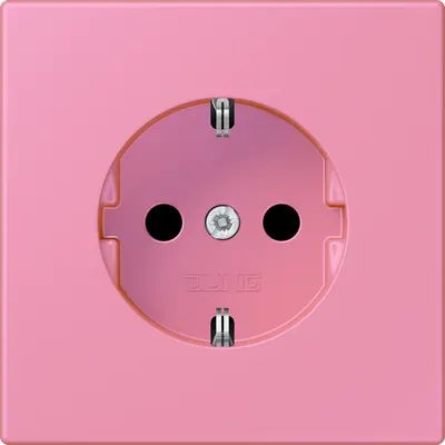 JUNG wandcontactdoos randaarde schroefklemmen Les Couleurs rose vif 246 (LC 1521 246)