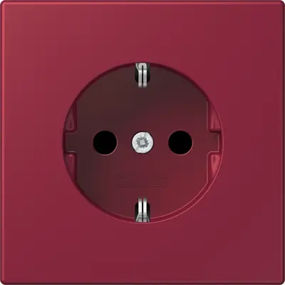 JUNG wandcontactdoos randaarde Safety+ Les Couleurs le rubis 255 (LC 1520 KI 255)