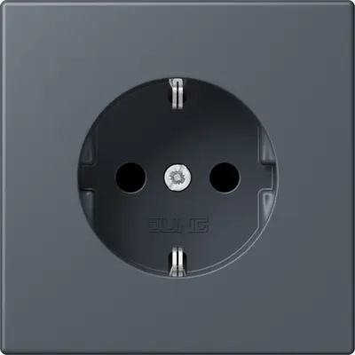 JUNG wandcontactdoos randaarde Safety+ Les Couleurs gris fonce 59 262 (LC 1520 KI 262)