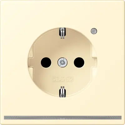 JUNG wandcontactdoos randaarde met LED-orientatieverlichting en lichtsensor Les Couleurs blanc 201 (LC 1520-O LNW 201)