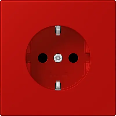 JUNG wandcontactdoos randaarde Les Couleurs rouge vermillon 31 227 (LC 1520 N 227)