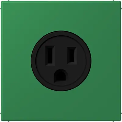 JUNG wandcontactdoos US NEMA systeem Les Couleurs vert fonce 219 (LC 521-15 219)