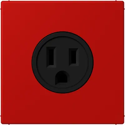 JUNG wandcontactdoos US NEMA systeem Les Couleurs rouge vermillon 31 227 (LC 521-15 227)