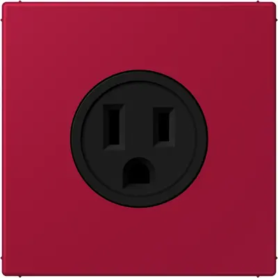 JUNG wandcontactdoos US NEMA systeem Les Couleurs rouge carmin 229 (LC 521-15 229)
