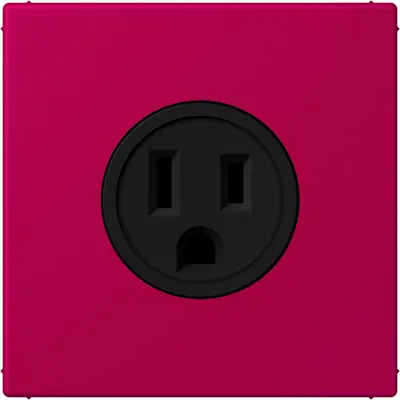 JUNG wandcontactdoos US NEMA systeem Les Couleurs rouge rubia 230 (LC 521-15 230)