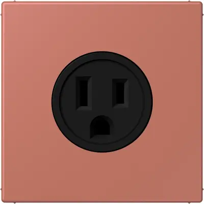 JUNG wandcontactdoos US NEMA systeem Les Couleurs terre sienne brique 236 (LC 521-15 236)