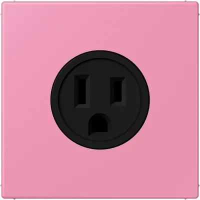 JUNG wandcontactdoos US NEMA systeem Les Couleurs rose vif 246 (LC 521-15 246)