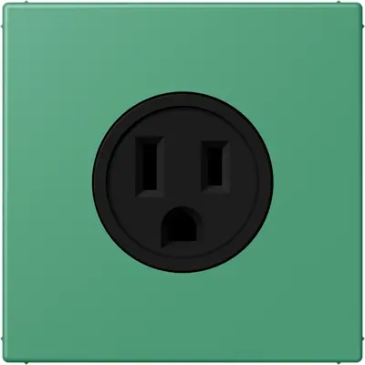 JUNG wandcontactdoos US NEMA systeem Les Couleurs vert 59 250 (LC 521-15 250)