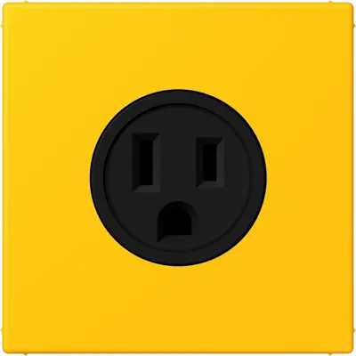 JUNG wandcontactdoos US NEMA systeem Les Couleurs le jaune vif 263 (LC 521-15 263)