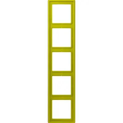 JUNG afdekraam 5-voudig Les Couleurs vert olive vif 249 (LC 985 249)