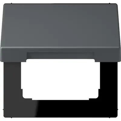 JUNG klapdeksel voor wandcontactdoos met 50x50 afdekking Les Couleurs gris fonce 31 202 (LC 990 BFKL 202)