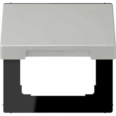 JUNG klapdeksel voor wandcontactdoos met 50x50 afdekking Les Couleurs gris clair 31 205 (LC 990 BFKL 205)