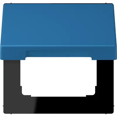 JUNG klapdeksel voor wandcontactdoos met 50x50 afdekking Les Couleurs bleu ceruleen 31 211 (LC 990 BFKL 211)