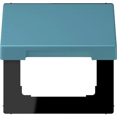 JUNG klapdeksel voor wandcontactdoos met 50x50 afdekking Les Couleurs ceruleen vif 212 (LC 990 BFKL 212)