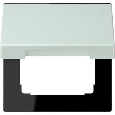 JUNG klapdeksel voor wandcontactdoos met 50x50 afdekking Les Couleurs ceruleen pale 215 (LC 990 BFKL 215)
