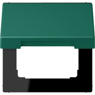 JUNG klapdeksel voor wandcontactdoos met 50x50 afdekking Les Couleurs vert anglais 216 (LC 990 BFKL 216)