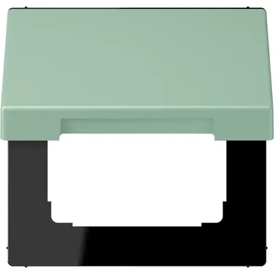 JUNG klapdeksel voor wandcontactdoos met 50x50 afdekking Les Couleurs vert anglais clair 217 (LC 990 BFKL 217)