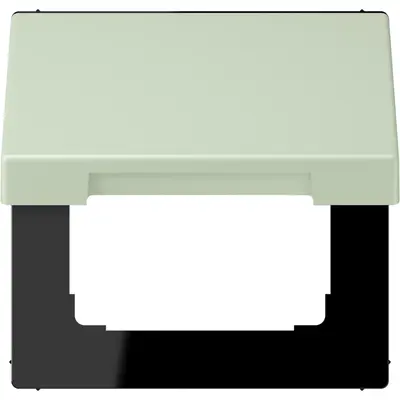 JUNG klapdeksel voor wandcontactdoos met 50x50 afdekking Les Couleurs vert anglais pale 218 (LC 990 BFKL 218)