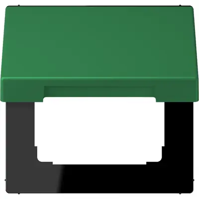 JUNG klapdeksel voor wandcontactdoos met 50x50 afdekking Les Couleurs vert fonce 219 (LC 990 BFKL 219)
