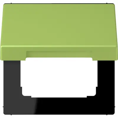 JUNG klapdeksel voor wandcontactdoos met 50x50 afdekking Les Couleurs vert clair 221 (LC 990 BFKL 221)