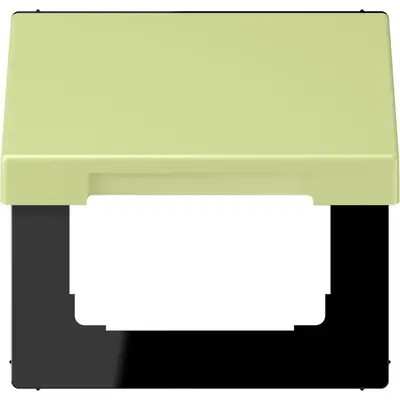JUNG klapdeksel voor wandcontactdoos met 50x50 afdekking Les Couleurs vert jaune clair 222 (LC 990 BFKL 222)