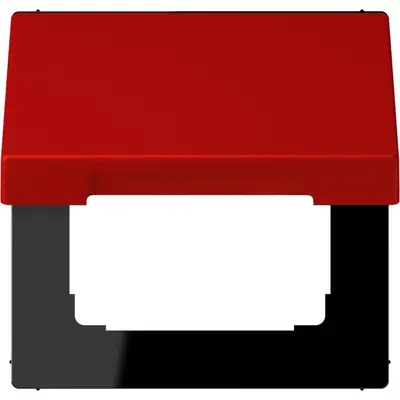 JUNG klapdeksel voor wandcontactdoos met 50x50 afdekking Les Couleurs rouge vermillon 31 227 (LC 990 BFKL 227)