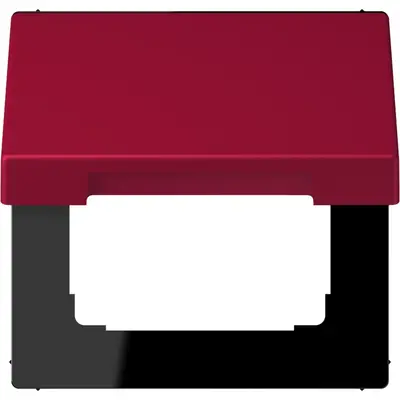JUNG klapdeksel voor wandcontactdoos met 50x50 afdekking Les Couleurs rouge carmin 229 (LC 990 BFKL 229)