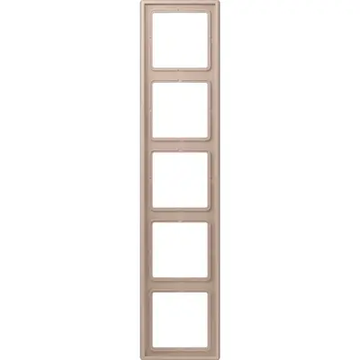 JUNG afdekraam 5-voudig Les Couleurs ombre brulee clair 240 (LC 985 240)
