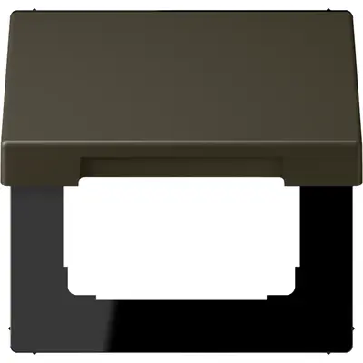 JUNG klapdeksel voor wandcontactdoos met 50x50 afdekking Les Couleurs ombre naturelle 31 241 (LC 990 BFKL 241)