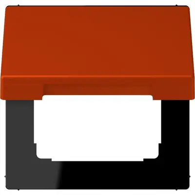 JUNG klapdeksel voor wandcontactdoos met 50x50 afdekking Les Couleurs rouge vermillon 59 244 (LC 990 BFKL 244)