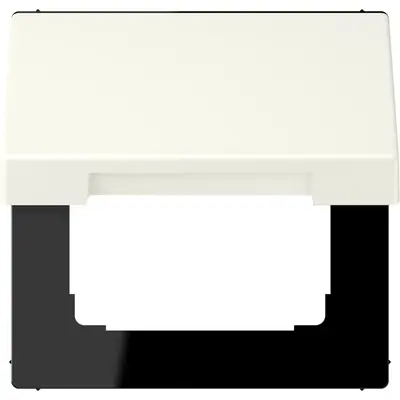JUNG klapdeksel voor wandcontactdoos met 50x50 afdekking Les Couleurs blanc ivoire 245 (LC 990 BFKL 245)