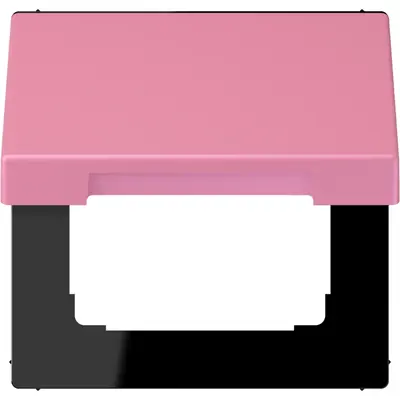 JUNG klapdeksel voor wandcontactdoos met 50x50 afdekking Les Couleurs rose vif 246 (LC 990 BFKL 246)