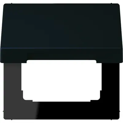 JUNG klapdeksel voor wandcontactdoos met 50x50 afdekking Les Couleurs noir d'ivoire 248 (LC 990 BFKL 248)
