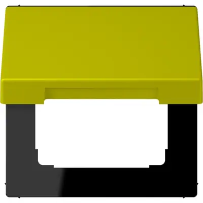 JUNG klapdeksel voor wandcontactdoos met 50x50 afdekking Les Couleurs vert olive vif 249 (LC 990 BFKL 249)
