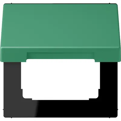 JUNG klapdeksel voor wandcontactdoos met 50x50 afdekking Les Couleurs vert 59 250 (LC 990 BFKL 250)