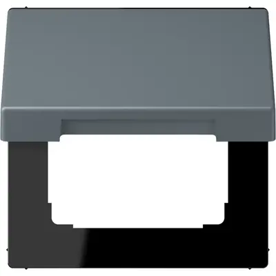 JUNG klapdeksel voor wandcontactdoos met 50x50 afdekking Les Couleurs gris 59 251 (LC 990 BFKL 251)