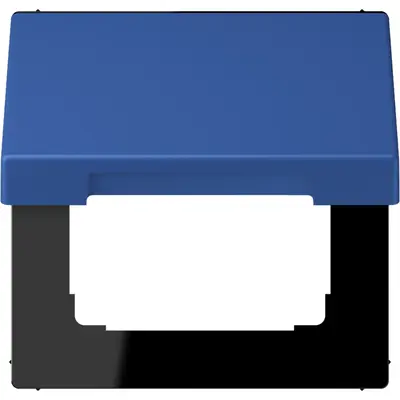 JUNG klapdeksel voor wandcontactdoos met 50x50 afdekking Les Couleurs bleu outremer 59 253 (LC 990 BFKL 253)