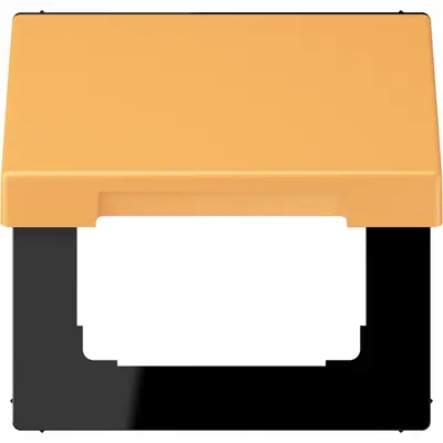 JUNG klapdeksel voor wandcontactdoos met 50x50 afdekking Les Couleurs ocre jaune clair 254 (LC 990 BFKL 254)