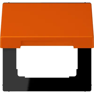 JUNG klapdeksel voor wandcontactdoos met 50x50 afdekking Les Couleurs orange vif 260 (LC 990 BFKL 260)