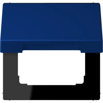 JUNG klapdeksel voor wandcontactdoos met 50x50 afdekking Les Couleurs bleu outremer fonce 261 (LC 990 BFKL 261)
