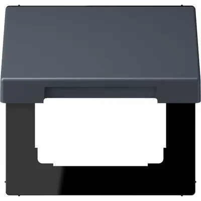 JUNG klapdeksel voor wandcontactdoos met 50x50 afdekking Les Couleurs gris fonce 59 262 (LC 990 BFKL 262)