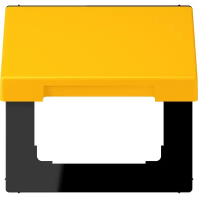 JUNG klapdeksel voor wandcontactdoos met 50x50 afdekking Les Couleurs le jaune vif 263 (LC 990 BFKL 263)