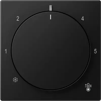 JUNG knop voor ruimtethermostaat A-range grafietzwart mat (A 1749 BF SWM)