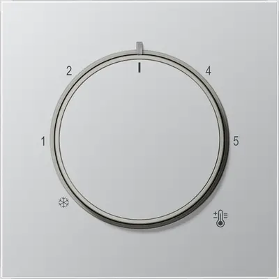 JUNG knop voor ruimtethermostaat LS990 aluminium (AL 1749)