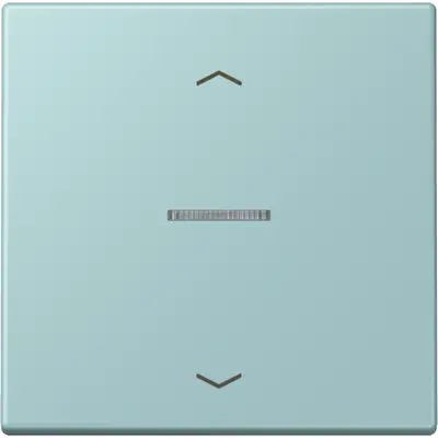 JUNG HOME schakelwip met controlevenster en pijlsymbolen voor HOME draadloze schakelaar Les Couleurs ceruleen clair 214 (LC 101 KO5P 214)