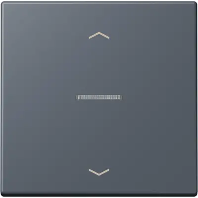 JUNG HOME schakelwip met controlevenster en pijlsymbolen voor HOME draadloze schakelaar Les Couleurs gris fonce 59 262 (LC 101 KO5P 262)