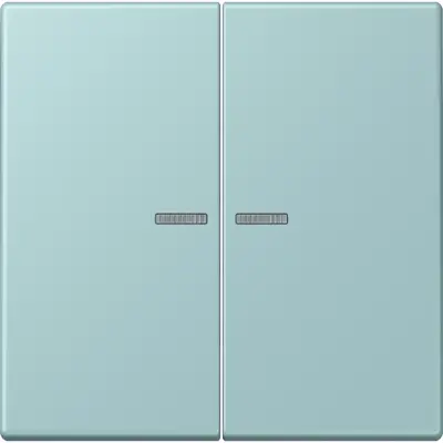 JUNG HOME schakelwip voor KNX-taster 2-voudig Les Couleurs ceruleen clair 214 (LC 102 KO5 214)