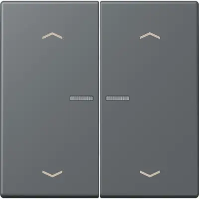 JUNG HOME schakelwip voor KNX-taster 2-voudig met pijlsymbolen Les Couleurs gris fonce 31 202 (LC 102 KO5P 202)