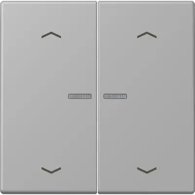 JUNG HOME schakelwip voor KNX-taster 2-voudig met pijlsymbolen Les Couleurs gris moyen 204 (LC 102 KO5P 204)