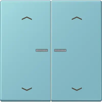 JUNG HOME schakelwip voor KNX-taster 2-voudig met pijlsymbolen Les Couleurs ceruleen moyen 213 (LC 102 KO5P 213)